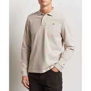 Morris Thierry Long Sleeve Merino wool Blend Grey Polo Sweater M